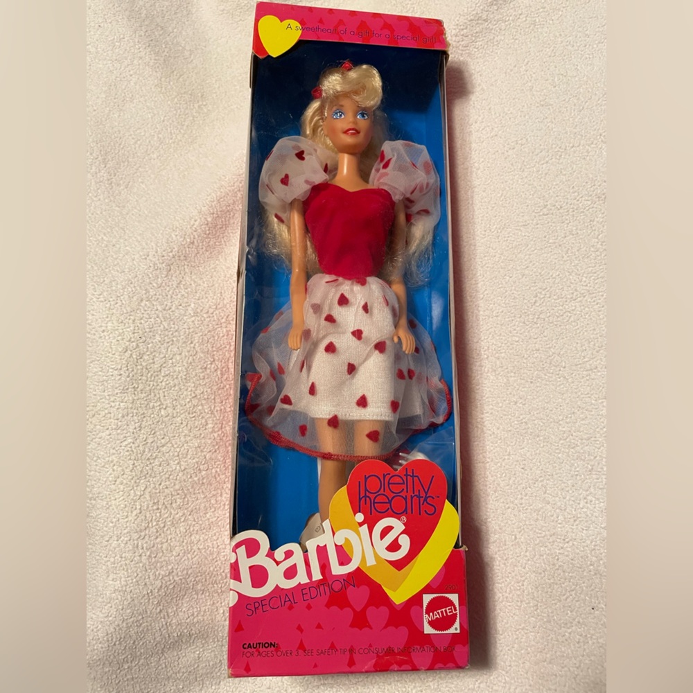 Pretty Hearts- Limited Edition Barbie Doll – Mattel (1991) New in box.